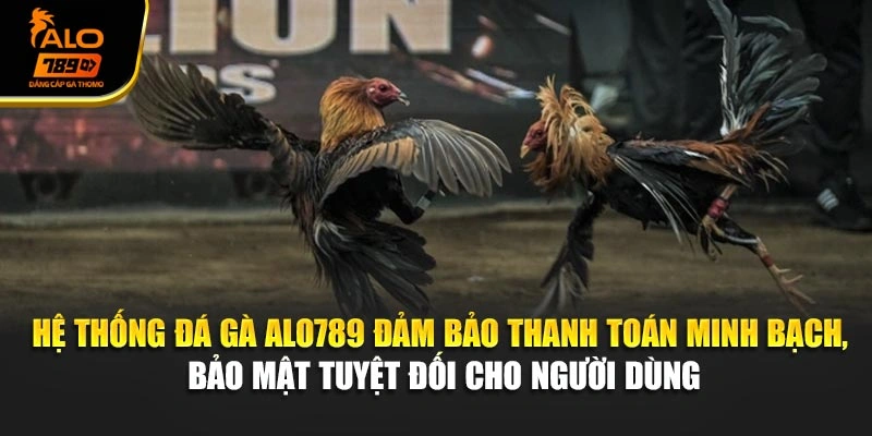 Hệ thống đá gà Alo789 đảm bảo thanh toán minh bạch, bảo mật tuyệt đối cho người dùng